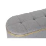 Banqueta DKD Home Decor Cinzento Madeira Poliéster (120 x 45 x 43 cm) de DKD Home Decor, Cadeiras - Ref: S3033868, Preço: 251...