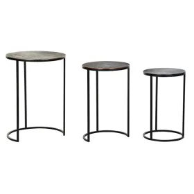 Set de 3 Tables Gigognes DKD Home Decor Noir Cuivre Doré 44 x 44 x 61 cm de DKD Home Decor, Tables - Réf : S3033919, Prix : 2...