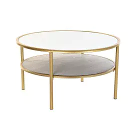 Mesa de Centro DKD Home Decor Glamour Dorado Metal Espejo 87 x 87 x 48 cm de DKD Home Decor, Mesas de café - Ref: S3033934, P...