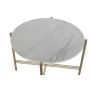 Mesa de apoio DKD Home Decor Dourado Metal Mármore 65 x 65 x 45 cm de DKD Home Decor, Jogos de móveis - Ref: S3033937, Preço:...