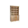 Guarda-louça DKD Home Decor Natural 124,5 x 39 x 201,8 cm Abeto Alumínio Madeira MDF de DKD Home Decor, Prateleiras - Ref: S3...