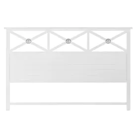 Testiera del Letto DKD Home Decor 180 x 6 x 120 cm Azzurro Legno Bianco di DKD Home Decor, Letti, strutture e basi - Rif: S30...