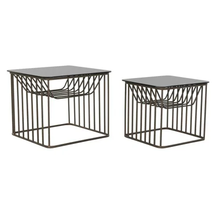 Juego de 2 Mesitas DKD Home Decor Negro Cobre 52 x 52 x 44 cm de DKD Home Decor, Mesas - Ref: S3033973, Precio: 179,87 €, Des...