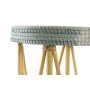 Footrest DKD Home Decor Natural Turquoise White Rattan Tropical Seagrass (41 x 41 x 42 cm) by DKD Home Decor, Footstools & Ot...