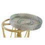 Footrest DKD Home Decor Natural Turquoise White Rattan Tropical Seagrass (41 x 41 x 42 cm) by DKD Home Decor, Footstools & Ot...