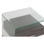 Mesa de Cabeceira DKD Home Decor Cinzento Catanho escuro Cristal Madeira MDF 50 x 40 x 45,5 cm de DKD Home Decor, Mesinhas de...