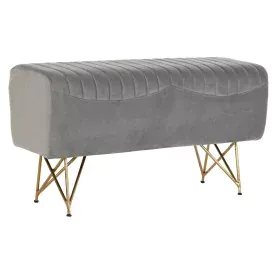 Hocker DKD Home Decor 90 x 31 x 47 cm Grau Gold Metall von DKD Home Decor, Stühle - Ref: S3034069, Preis: 117,29 €, Rabatt: %