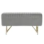 Banquette DKD Home Decor 90 x 31 x 47 cm Gris Doré Métal de DKD Home Decor, Chaises - Réf : S3034069, Prix : 117,29 €, Remise...