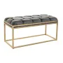 Banqueta DKD Home Decor Dorado Gris oscuro Poliéster Metal 100 x 40 x 50 cm de DKD Home Decor, Sillas - Ref: S3034117, Precio...