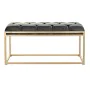 Banqueta DKD Home Decor Dorado Gris oscuro Poliéster Metal 100 x 40 x 50 cm de DKD Home Decor, Sillas - Ref: S3034117, Precio...