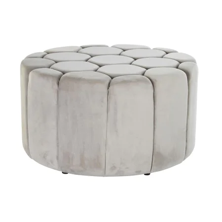 Repose-pied DKD Home Decor Beige Polyester Bois MDF (86 x 86 x 48 cm) de DKD Home Decor, Poufs et repose-pieds - Réf : S30341...