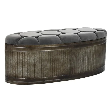 Banquette DKD Home Decor Gris Métal 117 x 42 x 47 cm de DKD Home Decor, Chaises - Réf : S3034128, Prix : 228,15 €, Remise : %