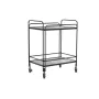 Mueble Camarera DKD Home Decor Negro Metal Cristal 60,5 x 40,5 x 75,5 cm de DKD Home Decor, Carros de servicio - Ref: S303413...