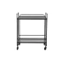 Mueble Camarera DKD Home Decor Negro Metal Cristal 60,5 x 40,5 x 75,5 cm de DKD Home Decor, Carros de servicio - Ref: S303413...