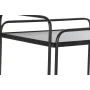 Mueble Camarera DKD Home Decor Negro Metal Cristal 60,5 x 40,5 x 75,5 cm de DKD Home Decor, Carros de servicio - Ref: S303413...