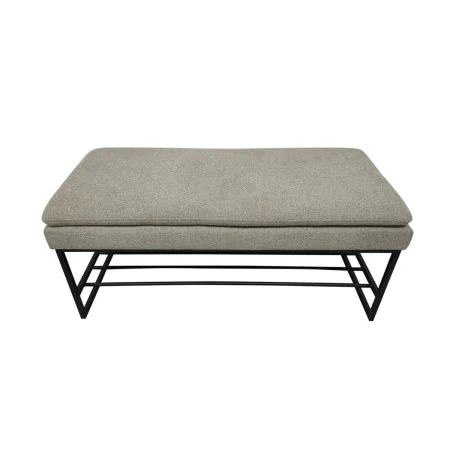 Butaca Pie de Cama DKD Home Decor Negro Beige Poliéster Hierro (80 x 36 x 35 cm) de DKD Home Decor, Bancos de tocador - Ref: ...