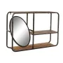 Shelves DKD Home Decor Black Dark brown Wood Metal Mirror 73 x 19 x 50 cm by DKD Home Decor, Standing Shelf Units - Ref: S303...