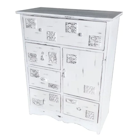 Caisson à Tiroirs DKD Home Decor 78 x 38 x 102 cm Bois Blanc Usé de DKD Home Decor, Commodes - Réf : S3034268, Prix : 208,83 ...