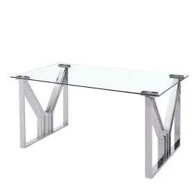 Mesa de Jantar DKD Home Decor Cristal Aço (180 x 90 x 75 cm) de DKD Home Decor, Jogos de móveis - Ref: S3034272, Preço: 411,4...