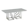 Mesa de Centro DKD Home Decor Branco Prateado Cristal Aço 120 x 60 x 40 cm de DKD Home Decor, Mesas de café - Ref: S3034278, ...