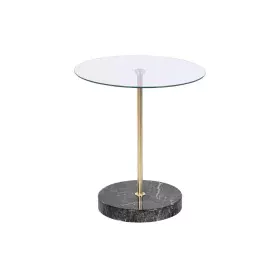 Side table DKD Home Decor Black Transparent Golden Crystal Steel 45 x 45 x 50 cm by DKD Home Decor, Tables - Ref: S3034297, P...