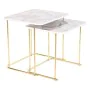 Conjunto de 2 mesas DKD Home Decor Branco Dourado 51 x 43 x 49 cm de DKD Home Decor, Jogos de móveis - Ref: S3034299, Preço: ...