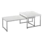 Mesa de Centro DKD Home Decor Branco Prateado Aço Madeira MDF 110 x 48 x 45 cm de DKD Home Decor, Mesas de café - Ref: S30343...