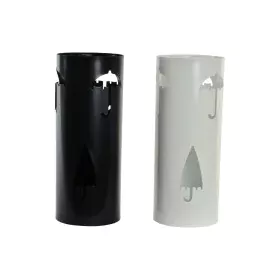 Umbrella stand DKD Home Decor 19 x 47 cm White Black Steel Umbrella 19 x 19 x 47 cm (2 Units) by DKD Home Decor, Umbrella Sta...