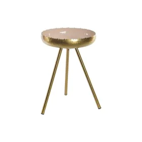 Mesa de apoio DKD Home Decor Cor de Rosa Dourado Alumínio Lacado (43 x 43 x 61 cm) de DKD Home Decor, Jogos de móveis - Ref: ...