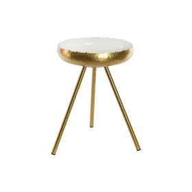 Mesa de apoio DKD Home Decor Dourado Alumínio Branco Lacado (43 x 43 x 61 cm) de DKD Home Decor, Jogos de móveis - Ref: S3034...