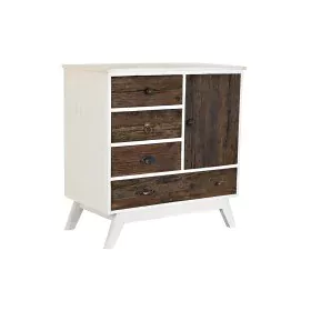 Cajonera DKD Home Decor Metal Blanco Colonial Marrón oscuro Madera de mango (72 x 50 x 75 cm) de DKD Home Decor, Cómodas y ca...