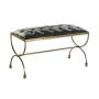 Butaca Pie de Cama DKD Home Decor 90 x 38 x 52 cm Dorado Metal Verde Metalizado de DKD Home Decor, Bancos de tocador - Ref: S...