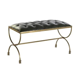 Banca Piedi Letto DKD Home Decor 90 x 38 x 52 cm Dorato Metallo Verde Metallizzato di DKD Home Decor, Poggiapiedi - Rif: S303...