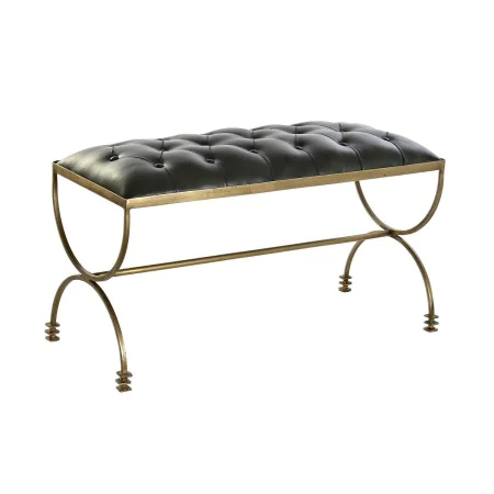 Banc de Pied de Lit DKD Home Decor 90 x 38 x 52 cm Doré Métal Vert Métallisé de DKD Home Decor, Sièges de coiffeuse - Réf : S...