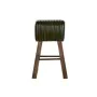 Sgabello DKD Home Decor Legno Marrone Pelle Verde (41 x 30 x 79 cm) di DKD Home Decor, Sgabelli da bar - Rif: S3034333, Prezz...