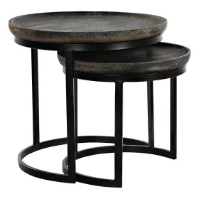 Set of 2 tables DKD Home Decor Brown Black 55 x 55 x 50 cm by DKD Home Decor, Tables - Ref: S3034345, Price: 201,65 €, Discou...