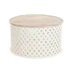 Centre Table DKD Home Decor White Natural Aluminium Mango wood 81 x 81 x 45 cm by DKD Home Decor, Coffee Tables - Ref: S30343...