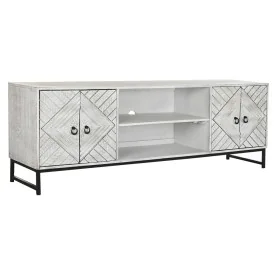 Meubles de télévision DKD Home Decor 180 x 40 x 60 cm Noir Métal Blanc Bois de manguier de DKD Home Decor, Tables et supports...