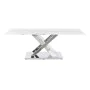 Mesa de Centro DKD Home Decor Branco Prateado Cristal Aço 120 x 60 x 42 cm de DKD Home Decor, Jogos de móveis - Ref: S3034383...