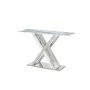 Console DKD Home Decor Blanc Gris Argenté Verre Acier 120 x 40 x 75 cm de DKD Home Decor, Tables - Réf : S3034384, Prix : 348...