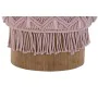 Footrest DKD Home Decor 43 x 43 x 51 cm Wood Brown Light Pink Macrame Boho by DKD Home Decor, Footstools & Ottomans - Ref: S3...