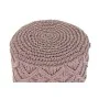 Footrest DKD Home Decor 43 x 43 x 51 cm Wood Brown Light Pink Macrame Boho by DKD Home Decor, Footstools & Ottomans - Ref: S3...