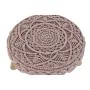 Footrest DKD Home Decor 48 x 48 x 30 cm Natural Wood Brown Light Pink Macrame Boho by DKD Home Decor, Footstools & Ottomans -...