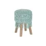 Footrest DKD Home Decor Wood Brown Cotton Mint (30 x 30 x 45 cm) (33 x 33 x 43 cm) by DKD Home Decor, Footstools & Ottomans -...