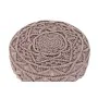 Reposapiés DKD Home Decor Natural Rosa claro Madera Boho Macramé 53 x 53 x 31 cm de DKD Home Decor, Otomanas y reposapiés - R...