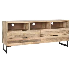 TV furniture DKD Home Decor Natural Black Metal Mango wood (150 x 40 x 65 cm) by DKD Home Decor, TV tables and stands - Ref: ...