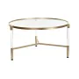 Table Basse DKD Home Decor Glamour Transparent Doré Acrylique Métal 87 x 87 x 50 cm de DKD Home Decor, Tables basses - Réf : ...