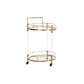 Carro de Cocina DKD Home Decor Dorado Metal Acrílico (50 x 50 x 80 cm) de DKD Home Decor, Carros de servicio - Ref: S3034446,...