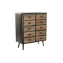 Caisson à Tiroirs DKD Home Decor Sapin Noir Métal Marron (80 x 40 x 95 cm) de DKD Home Decor, Commodes - Réf : S3034454, Prix...