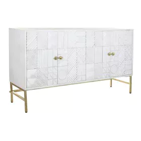 Sideboard DKD Home Decor Rhombus White Brass Mango wood (157 x 43 x 84 cm) by DKD Home Decor, Sideboards - Ref: S3034462, Pri...